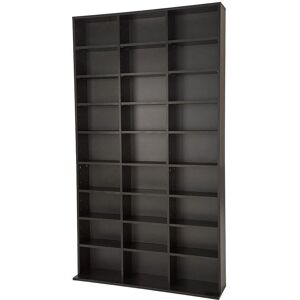 HELLOSHOP26 Estantería para 1080 CDs - MDF Negro HELLOSHOP26 Estantería para 1080 CDs - MDF Negro
