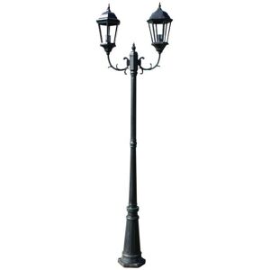 Helloshop26 Lámpara de pie exterior doble 230 cm - Iluminación jardín Helloshop26 Lámpara de pie exterior doble 230 cm - Iluminación jardín
