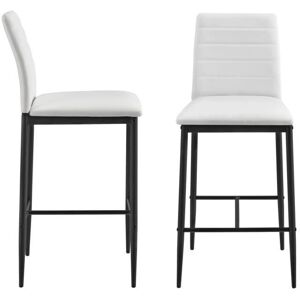HelloShop26 - 2-pack - Asiento blanco - Bar stools HelloShop26 - 2-pack - Asiento blanco - Bar stools