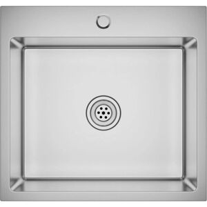 HelloShop26 - 53x50 cm Handmade Stainless Steel Sink Silver HelloShop26 - 53x50 cm Handmade Stainless Steel Sink Silver