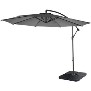 Décoshop26 040000944 Parasol Déporté - Inclinable, Gris - Publicité Décoshop26 040000944 Parasol Déporté - Inclinable, Gris - Publicité