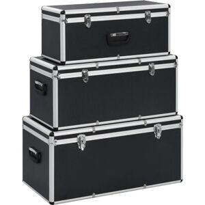 HELLOSHOP26 - 3 piezas Cajas de Aluminio Negras HELLOSHOP26 - 3 piezas Cajas de Aluminio Negras