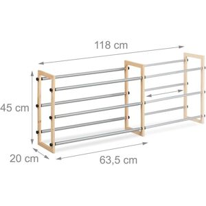 HELLOSHOP26 - Zapatero extensible - Madera y Hierro - Zapatero HELLOSHOP26 - Zapatero extensible - Madera y Hierro - Zapatero