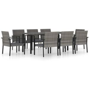 HELLOSHOP26 Conjunto de Comedor de Jardín - Ratán Resistente a la Intemperie HELLOSHOP26 Conjunto de Comedor de Jardín - Ratán Resistente a la Intemperie