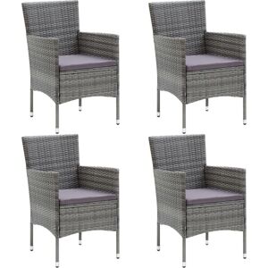 HELLOSHOP26 Juego de Comedor Jardín - Ratán Gris - 150x90x74cm HELLOSHOP26 Juego de Comedor Jardín - Ratán Gris - 150x90x74cm