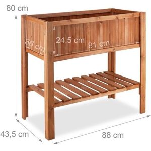 Helloshop26 Jardinera de madera de abeto 88cm - Almacenamiento Helloshop26 Jardinera de madera de abeto 88cm - Almacenamiento