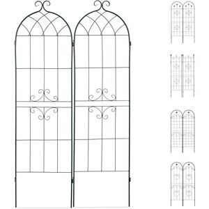 Conjunto de enrejados de jardín Helloshop26 - Soporte decorativo de hierro para plantas trepadoras Conjunto de enrejados de jardín Helloshop26 - Soporte decorativo de hierro para plantas trepadoras