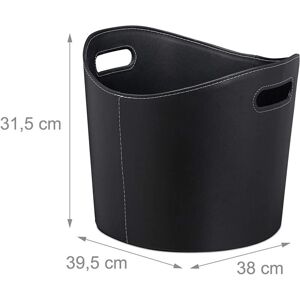 HelloShop26 - Wood basket 39.5 cm - Negro HelloShop26 - Wood basket 39.5 cm - Negro