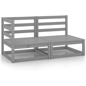 HELLOSHOP26 Conjunto de Muebles de Jardín - 2 Piezas - Gris - Muebles de Exterior HELLOSHOP26 Conjunto de Muebles de Jardín - 2 Piezas - Gris - Muebles de Exterior
