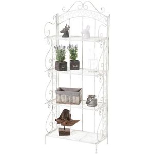 HELLOSHOP26 Soporte para plantas metálico 4 niveles Blanco HELLOSHOP26 Soporte para plantas metálico 4 niveles Blanco