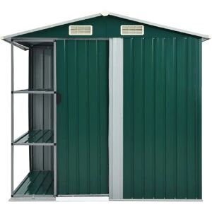 HelloShop26 - Cabin-Style Garden Shed - Verde - Caseta de jardín HelloShop26 - Cabin-Style Garden Shed - Verde - Caseta de jardín