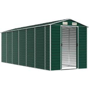 Helloshop26 - Cobertizo de jardín - Acero galvanizado - Verde - Cobertizo de jardín Helloshop26 - Cobertizo de jardín - Acero galvanizado - Verde - Cobertizo de jardín