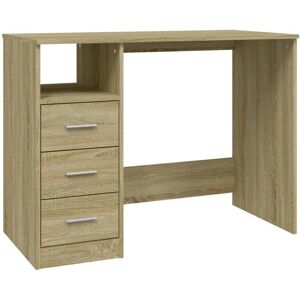 HelloShop26 Roble Sonoma 102x50x76 Marrón Contrachapado Escritorio HelloShop26 Roble Sonoma 102x50x76 Marrón Contrachapado Escritorio