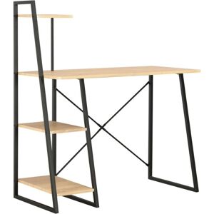 HelloShop26 - 102x50x117 cm - Negro - Roble - Escritorio HelloShop26 - 102x50x117 cm - Negro - Roble - Escritorio