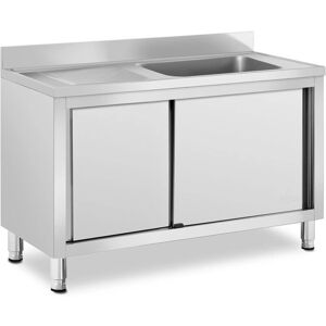 HelloShop26 - Fregadero profesional de acero inoxidable 1 cubeta 500x400x260 mm - Sink HelloShop26 - Fregadero profesional de acero inoxidable 1 cubeta 500x400x260 mm - Sink