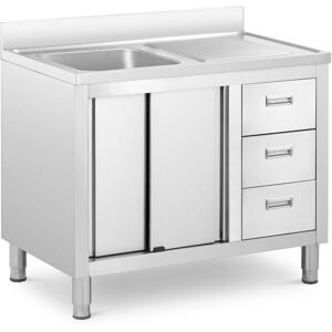 Helloshop26 - Fregadero - 400x400x300mm - 1tray - Fregadero de acero inoxidable Helloshop26 - Fregadero - 400x400x300mm - 1tray - Fregadero de acero inoxidable