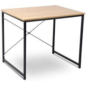 HelloShop26 OfficeDeskOakLarge Roble claro 80x60x70 cm MDF + metal Escritorio HelloShop26 OfficeDeskOakLarge Roble claro 80x60x70 cm MDF + metal Escritorio