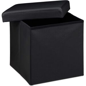 HelloShop26 - Taburete otomano 38 cm - negro - 38 cm - Ottoman HelloShop26 - Taburete otomano 38 cm - negro - 38 cm - Ottoman