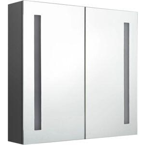 Helloshop26 - Bathroom Cabinet LED Mirror 62x14x60 cm Gray - Gray - 62x14x60 cm - Bathroom Cabinet Helloshop26 - Bathroom Cabinet LED Mirror 62x14x60 cm Gray - Gray - 62x14x60 cm - Bathroom Cabinet
