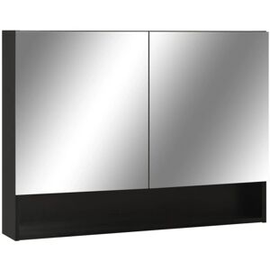 HelloShop26 - Gabinete de baño LED - 80x15x60 cm - Negro - Gabinete de baño HelloShop26 - Gabinete de baño LED - 80x15x60 cm - Negro - Gabinete de baño