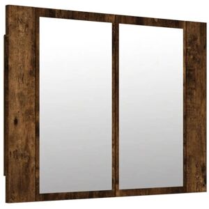 HelloShop26 - Mueble espejo LED roble ahumado 60 x 12 x 45 cm - Furniture HelloShop26 - Mueble espejo LED roble ahumado 60 x 12 x 45 cm - Furniture