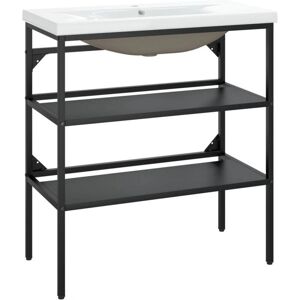 HELLOSHOP26 - 79x38x83 cm Hierro - Negro - Recubierto en polvo - Estructura de lavabo HELLOSHOP26 - 79x38x83 cm Hierro - Negro - Recubierto en polvo - Estructura de lavabo