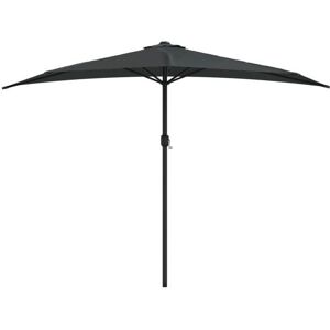 HelloShop26 - Sombrilla de balcón y poste de aluminio antracita 300 x 150 cm - Parasol HelloShop26 - Sombrilla de balcón y poste de aluminio antracita 300 x 150 cm - Parasol