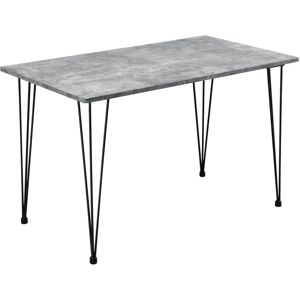 Mesa de comedor moderna Helloshop26 - 4 asientos - Efecto cemento - Negro Mesa de comedor moderna Helloshop26 - 4 asientos - Efecto cemento - Negro