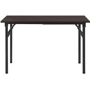 Mesa de comedor ajustable - 120x60x75-76,4cm Marrón oscuro y negro Mesa de comedor ajustable - 120x60x75-76,4cm Marrón oscuro y negro