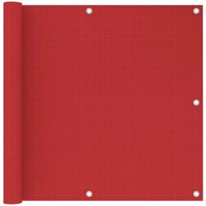 HELLOSHOP26 - Pantalla de balcón 90x500 cm - HDPE - Rojo - Balcony Privacy Screen HELLOSHOP26 - Pantalla de balcón 90x500 cm - HDPE - Rojo - Balcony Privacy Screen