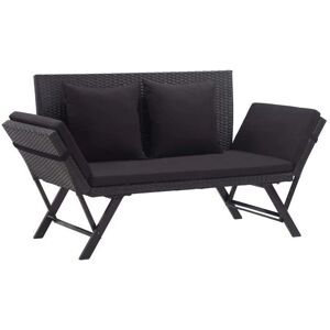 Helloshop26 - Convertible 2 en 1 - Ratán Negro Helloshop26 - Convertible 2 en 1 - Ratán Negro