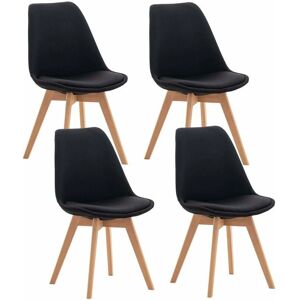 MOBIKASA 100001119 - 4 Chaises Style Scandinave en Tissu Noir - Publicité MOBIKASA 100001119 - 4 Chaises Style Scandinave en Tissu Noir - Publicité