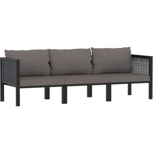 HELLOSHOP26 - 02_0013297 - Antracite - Rattanresina - Sofa HELLOSHOP26 - 02_0013297 - Antracite - Rattanresina - Sofa