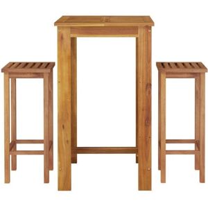HELLOSHOP26 Juego de Comedor de Jardín de Acacia - Muebles de Exterior de Madera HELLOSHOP26 Juego de Comedor de Jardín de Acacia - Muebles de Exterior de Madera
