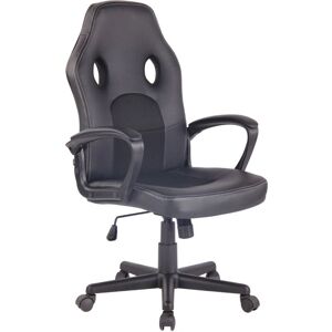 HELLOSHOP26 Silla Ergonómica de Oficina - Cuero Sintético Malla Negra - Silla de Oficina HELLOSHOP26 Silla Ergonómica de Oficina - Cuero Sintético Malla Negra - Silla de Oficina