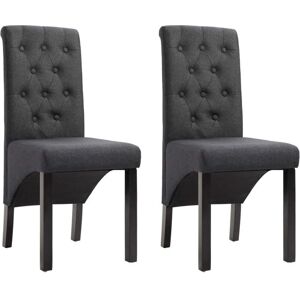 Mobikasa Modèle CDS020539 - 2 Chaises de salle à manger gris foncé - Publicité Mobikasa Modèle CDS020539 - 2 Chaises de salle à manger gris foncé - Publicité