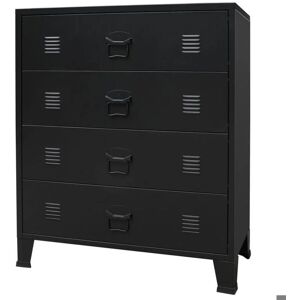 Helloshop26 Buffet Industrial de Metal Negro 93cm - Buffet Helloshop26 Buffet Industrial de Metal Negro 93cm - Buffet