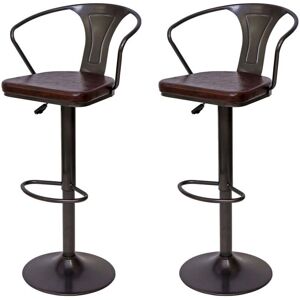 Mobikasa Tabourets de Bar Style Industriel 2x - Réglables & Pivotants - Publicité Mobikasa Tabourets de Bar Style Industriel 2x - Réglables & Pivotants - Publicité