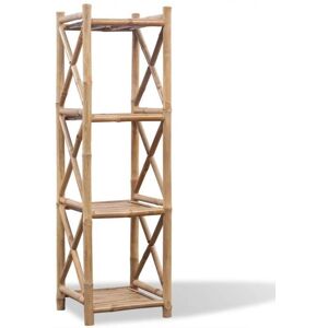 Estantería Cuadrada de Bambú de 4 Niveles 35x35x117cm - Estante Estantería Cuadrada de Bambú de 4 Niveles 35x35x117cm - Estante