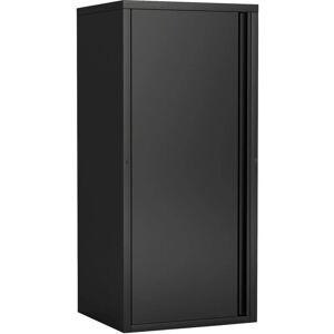HELLOSHOP26 - Armario metálico 88x40x35 cm - acero negro - con puerta - Metal storage cabinet HELLOSHOP26 - Armario metálico 88x40x35 cm - acero negro - con puerta - Metal storage cabinet