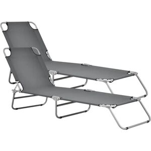 Helloshop26 Silla de playa de acero y poliéster - Ajustable y Plegable Helloshop26 Silla de playa de acero y poliéster - Ajustable y Plegable