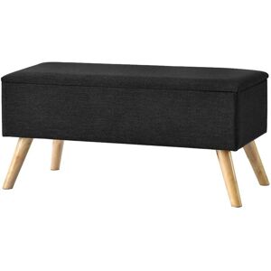 HelloShop26 - Banco tapizado con almacenaje 79 x 39,5 x 39,5 cm negro - Storage bench HelloShop26 - Banco tapizado con almacenaje 79 x 39,5 x 39,5 cm negro - Storage bench