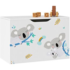 HELLOSHOP26 - Caja de almacenamiento para niños - 40 x 60 x 30 cm - Blanco Gris Azul - Caja de almacenamiento HELLOSHOP26 - Caja de almacenamiento para niños - 40 x 60 x 30 cm - Blanco Gris Azul - Caja de almacenamiento