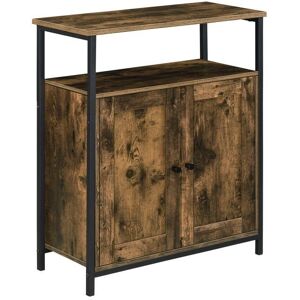 HELLOSHOP26 Comoda Efecto Madera Oscura - Armario de almacenamiento HELLOSHOP26 Comoda Efecto Madera Oscura - Armario de almacenamiento