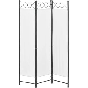 HELLOSHOP26 - Biombo 3 paneles 171x120 cm - Blanco HELLOSHOP26 - Biombo 3 paneles 171x120 cm - Blanco