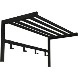 HELLOSHOP26 Perchero de pared - 4 ganchos, negro, 32.5x69x34cm HELLOSHOP26 Perchero de pared - 4 ganchos, negro, 32.5x69x34cm