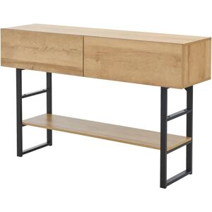 HELLOSHOP26 Mesa consola de metal efecto roble - Table console HELLOSHOP26 Mesa consola de metal efecto roble - Table console
