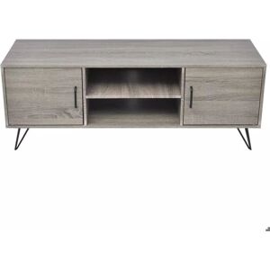 HelloShop26 Gabinete de TV Gris - Diseño Moderno y Espacioso HelloShop26 Gabinete de TV Gris - Diseño Moderno y Espacioso