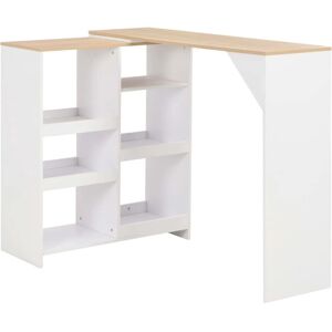 HELLOSHOP26 Modelo 0902046 - Mesa Alta Espacio Ahorro Blanca HELLOSHOP26 Modelo 0902046 - Mesa Alta Espacio Ahorro Blanca