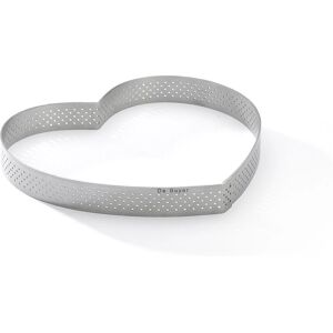 De Buyer hjärtformad perforerad rostfritt stål tartform De Buyer hjärtformad perforerad rostfritt stål tartform